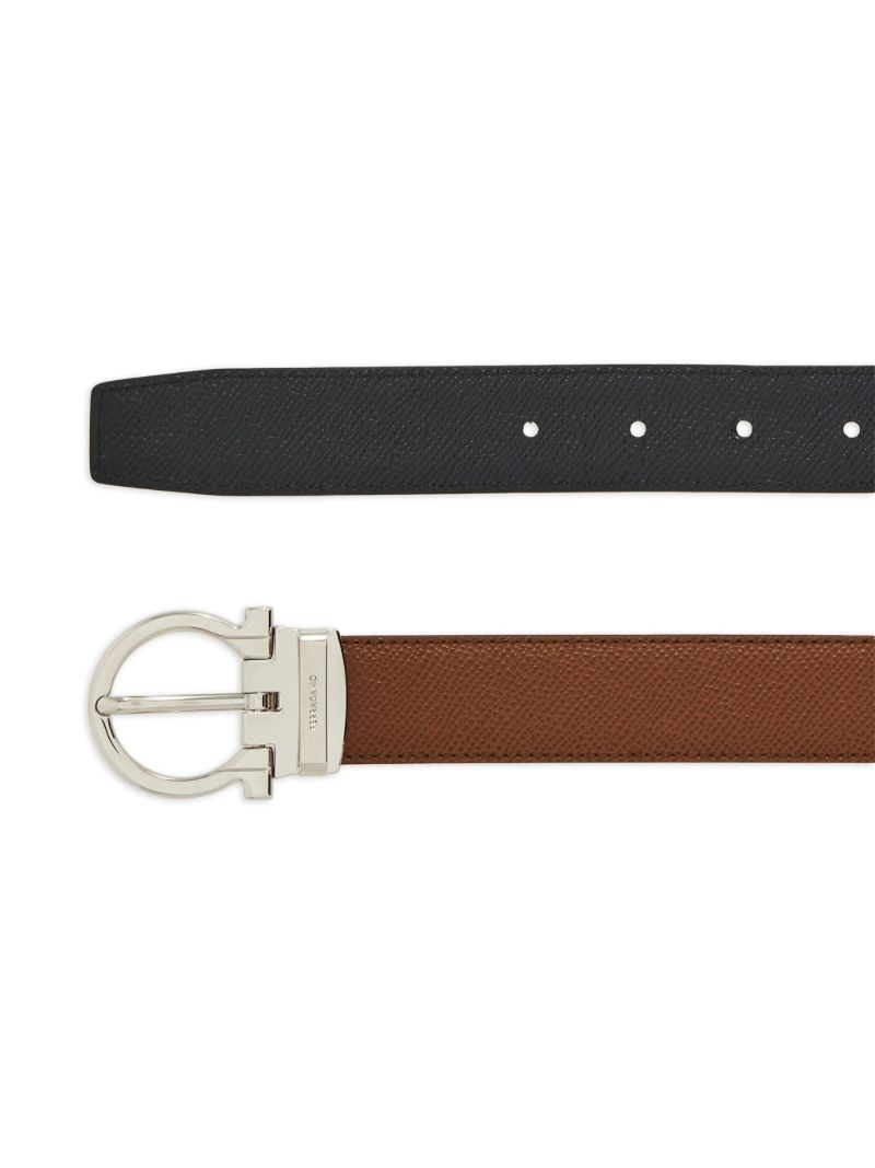 Brown Gancini Reversible Leather Belt