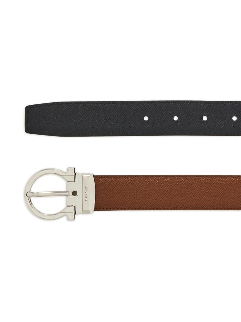 Brown Gancini Reversible Leather Belt