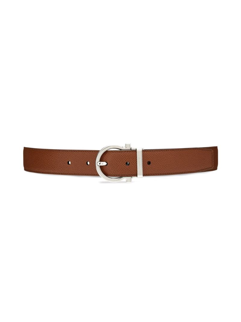 Brown Gancini Reversible Leather Belt