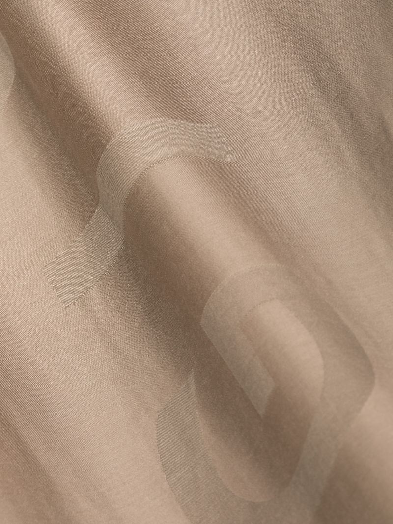 Neutral Logo-jacquard Silk-wool Scarf