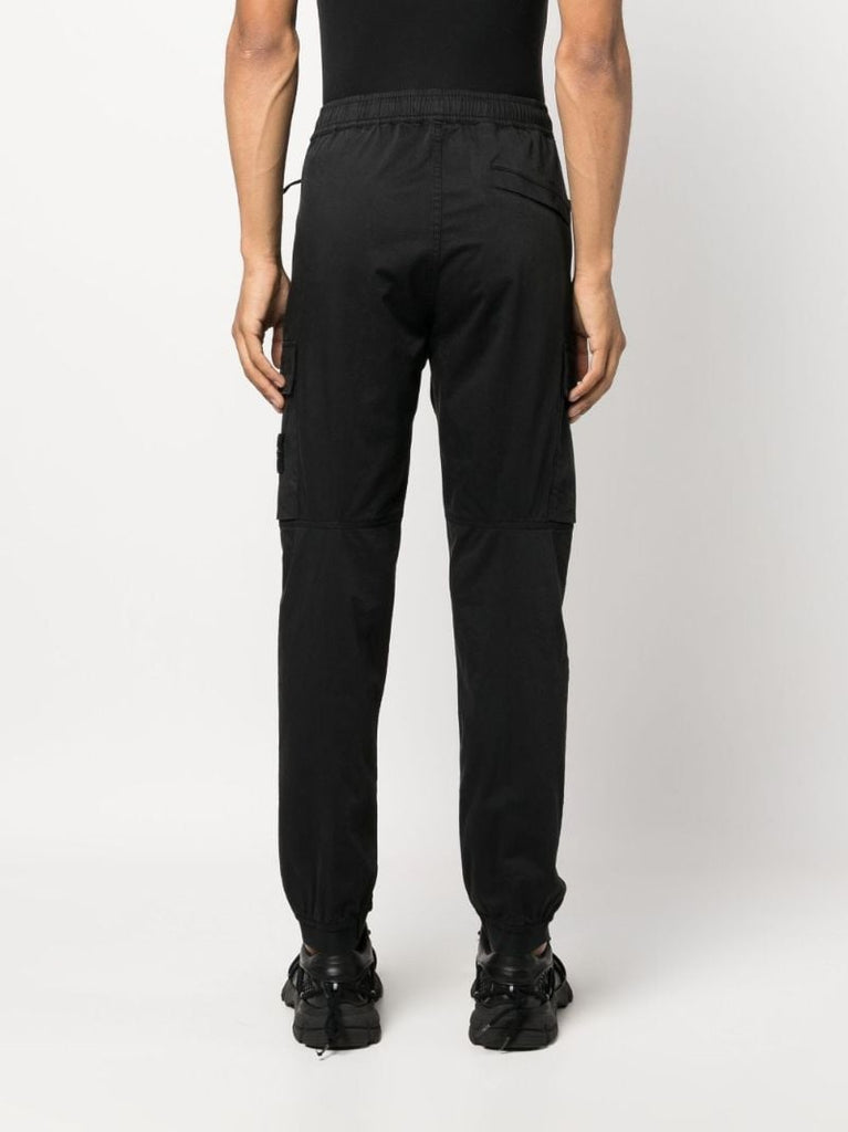 Black Cotton Cargo Pants
