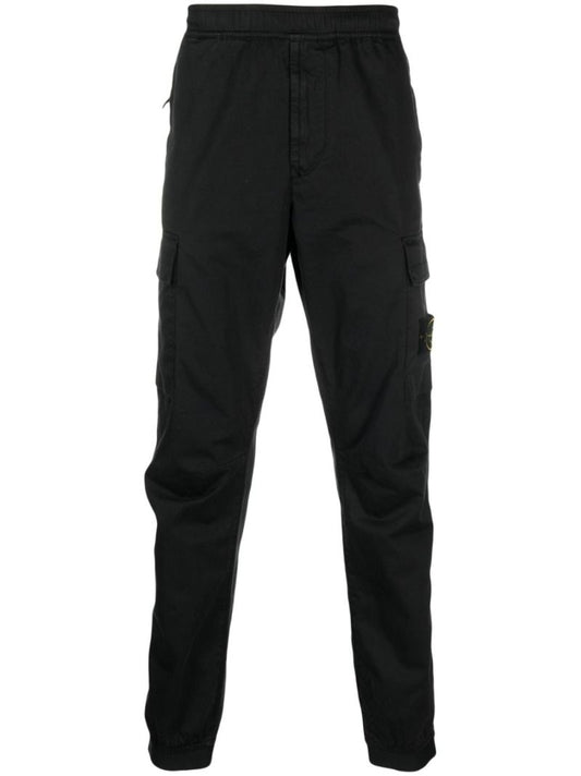 Black Cotton Cargo Pants