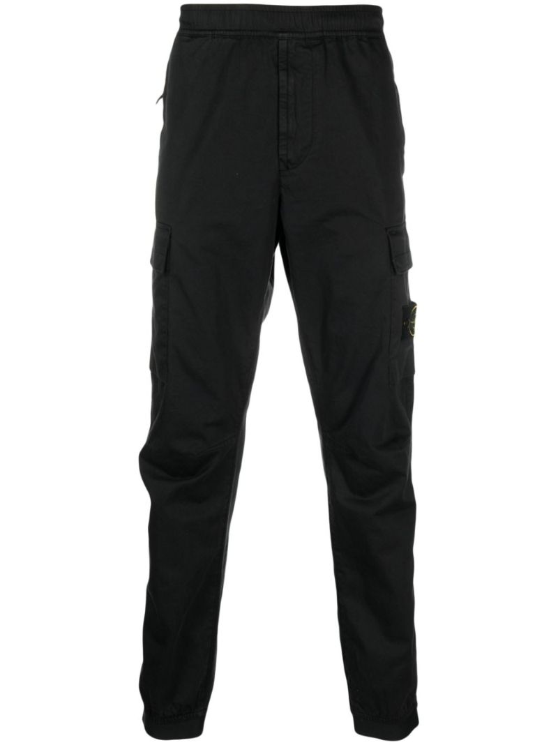 Black Cotton Cargo Pants