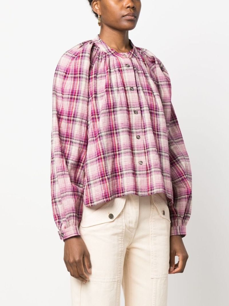 Pink Blandine Checked Shirt