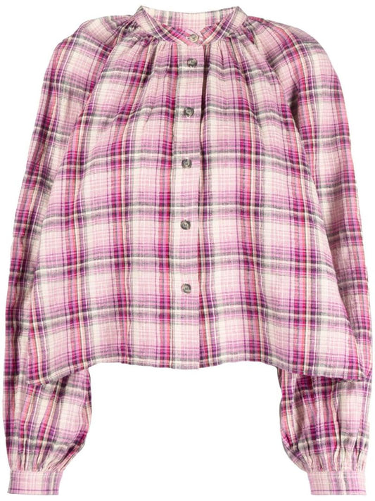 Pink Blandine Checked Shirt