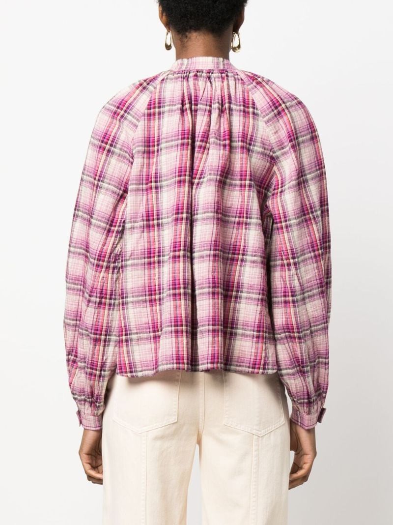 Pink Blandine Checked Shirt