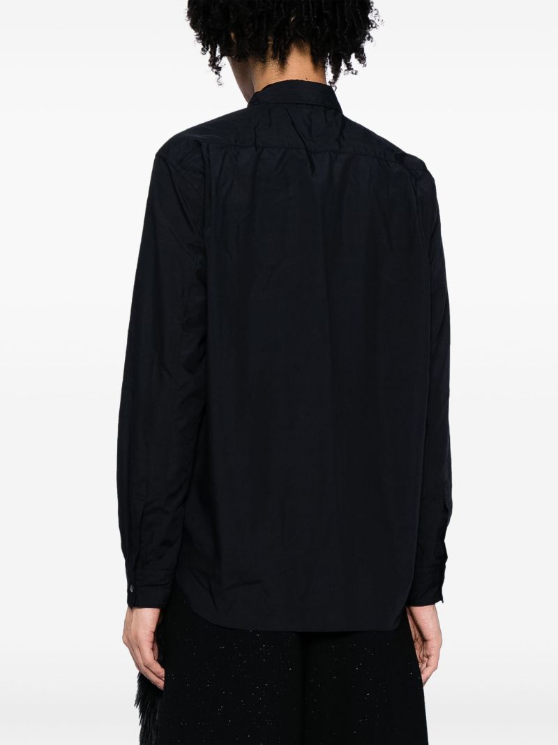 Black Faux Fur Long Sleeve Shirt