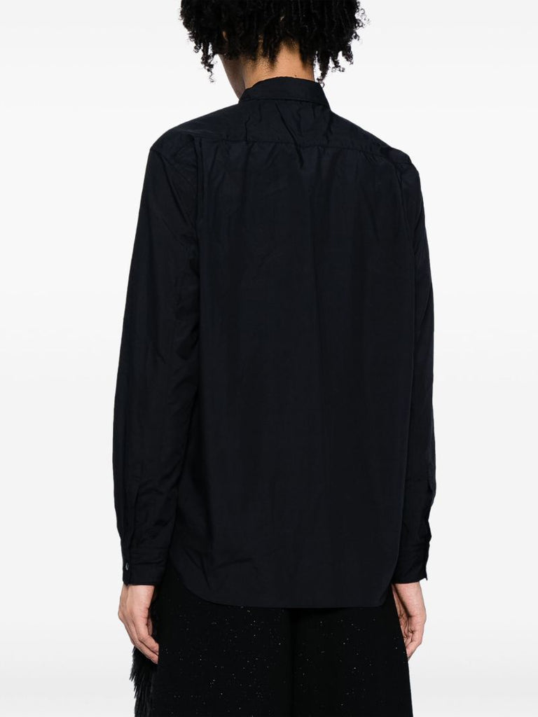 Black Faux Fur Long Sleeve Shirt