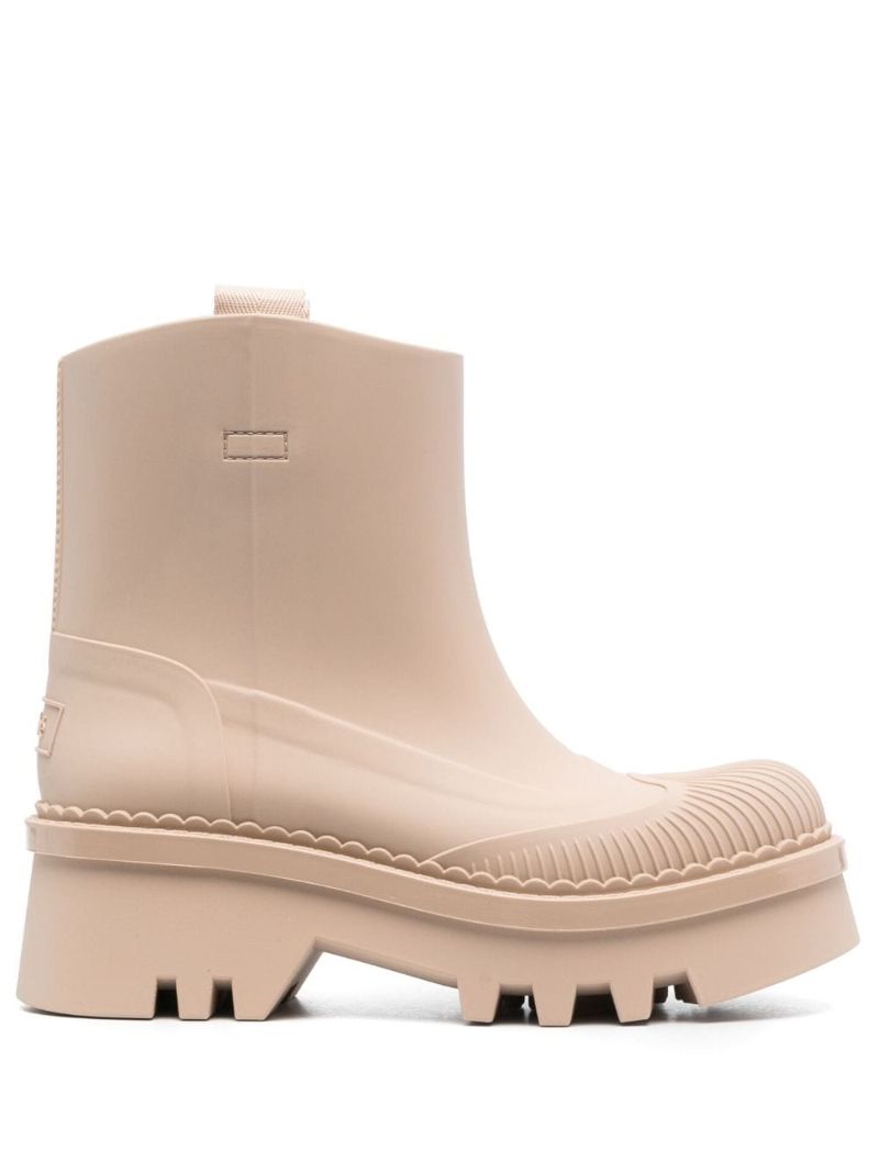 Beige Raina 55 Rubber Ankle Boots