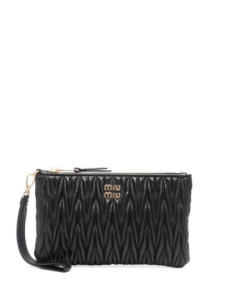 Black Logo-plaque MatelassÃ_x0083_Â© Clutch Bag