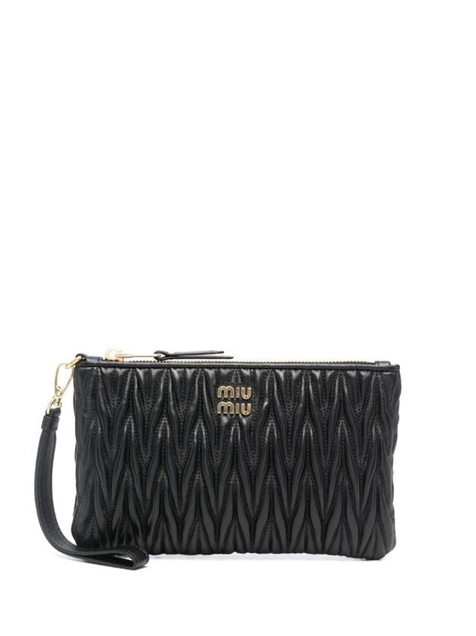 Black Logo-plaque MatelassÃ_x0083_Â© Clutch Bag