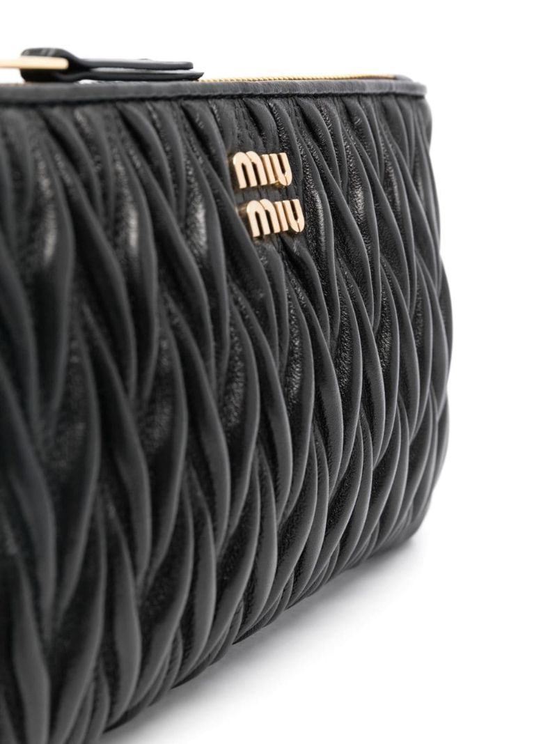 Black Logo-plaque MatelassÃ_x0083_Â© Clutch Bag