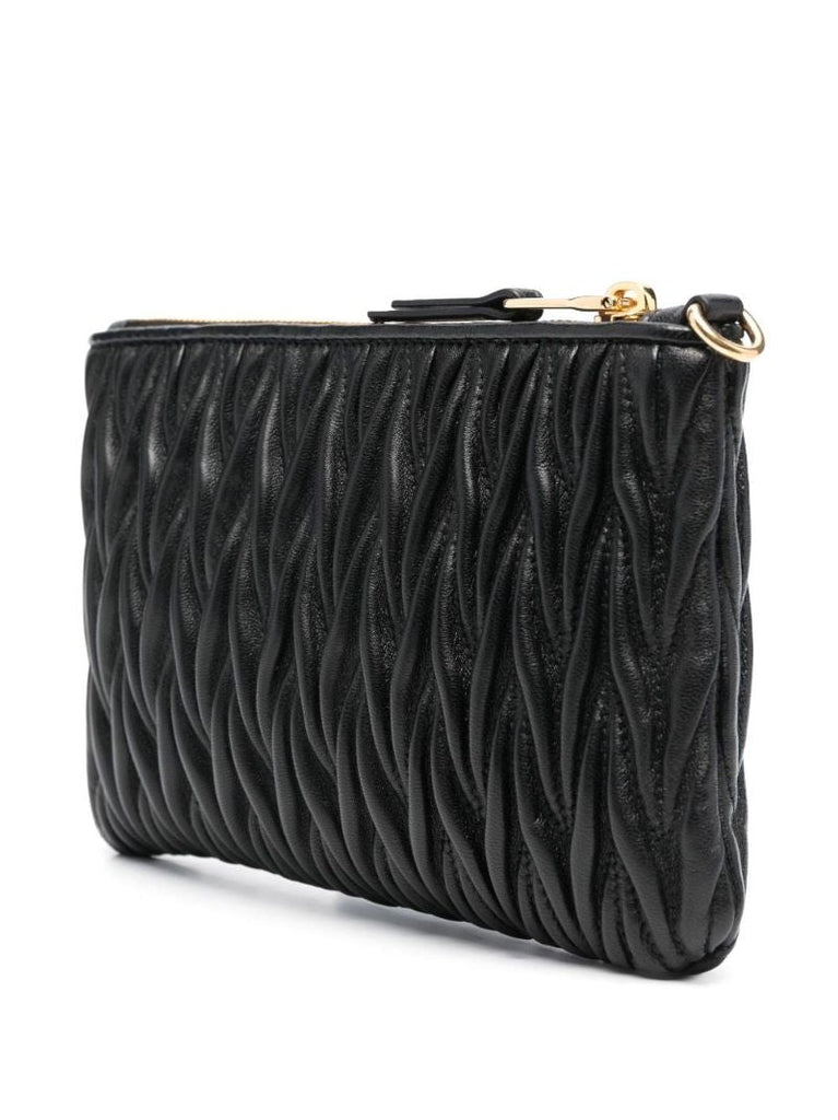 Black Logo-plaque MatelassÃ_x0083_Â© Clutch Bag