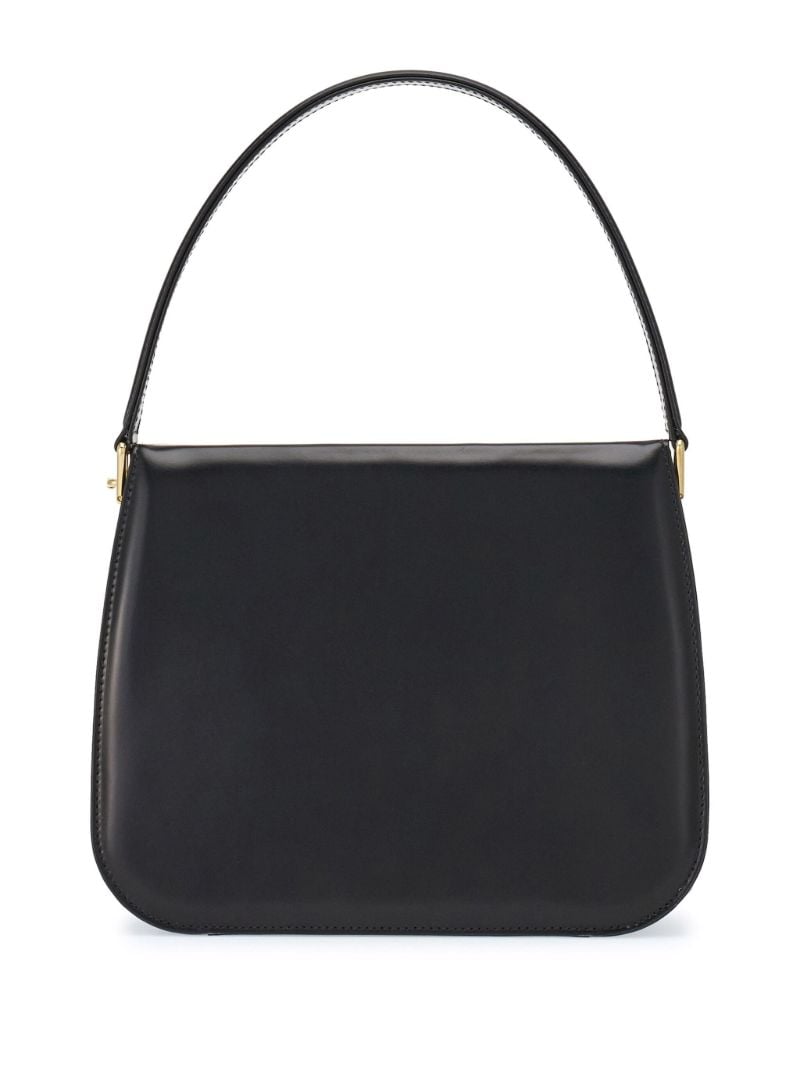 Black Small Semi-rigid Leather Bag