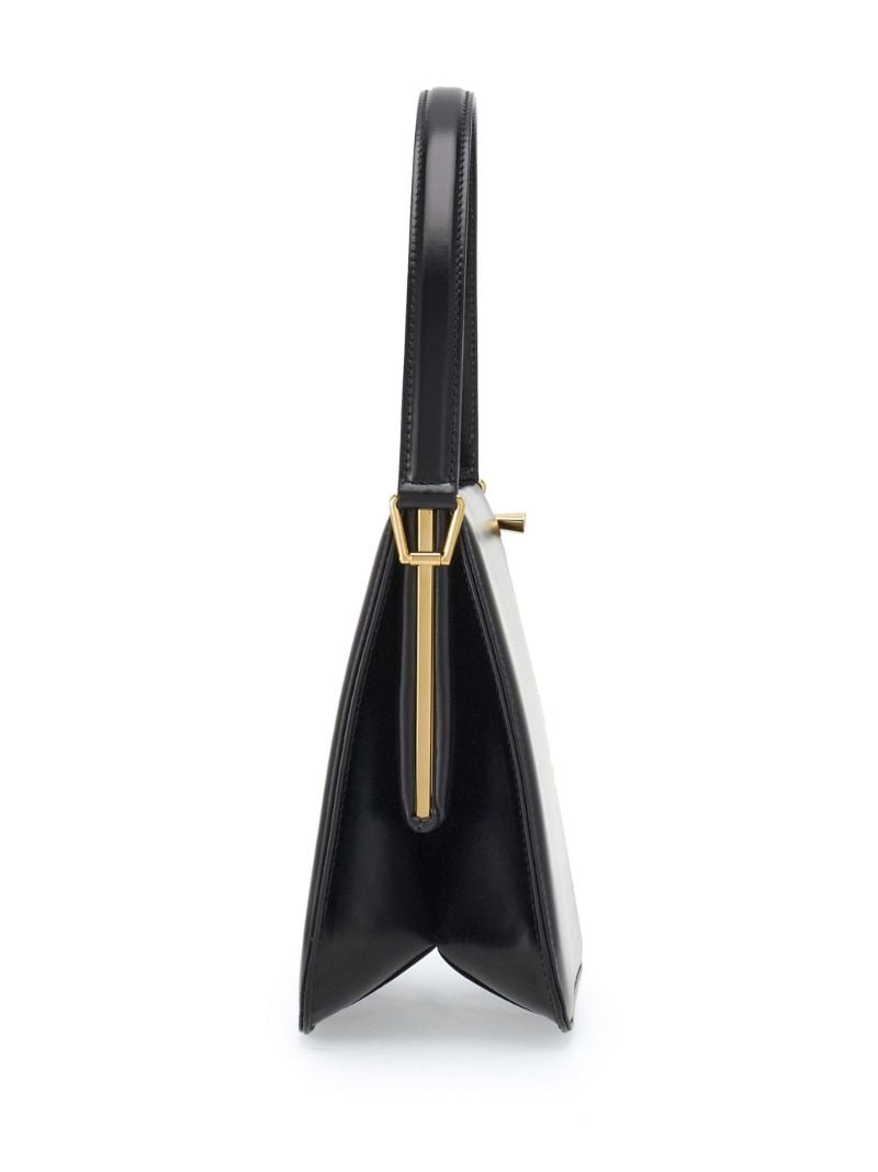 Black Small Semi-rigid Leather Bag