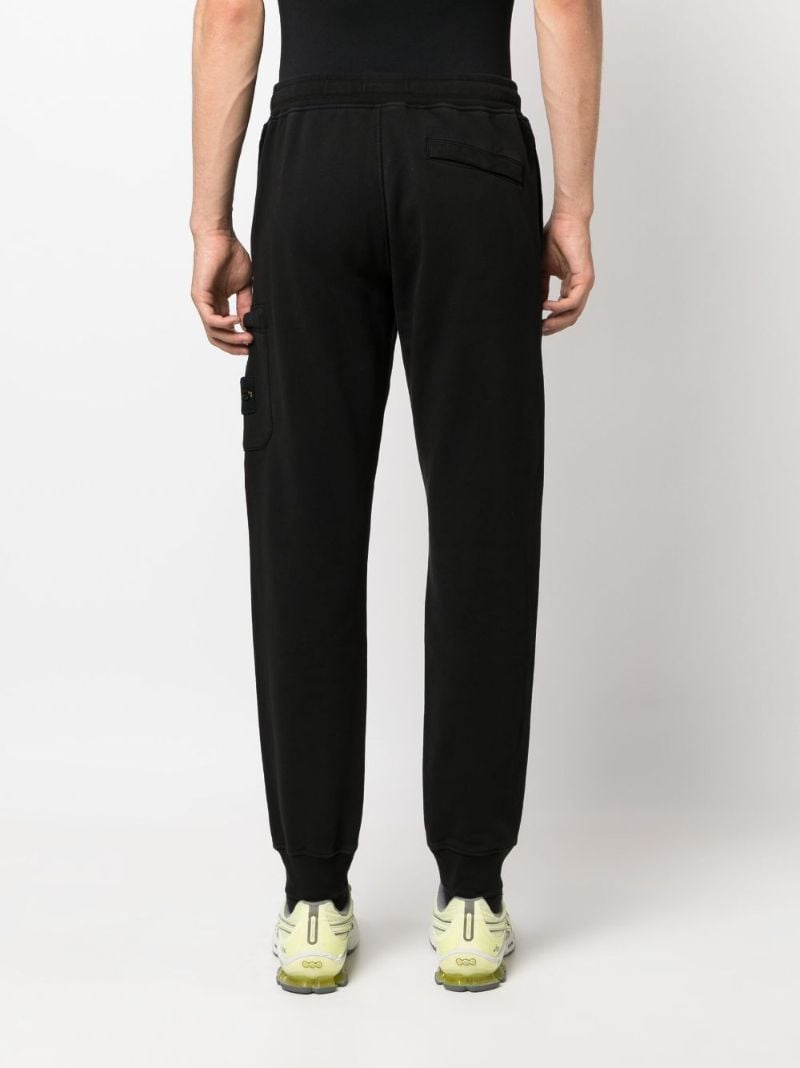 Black Cotton Track Pants