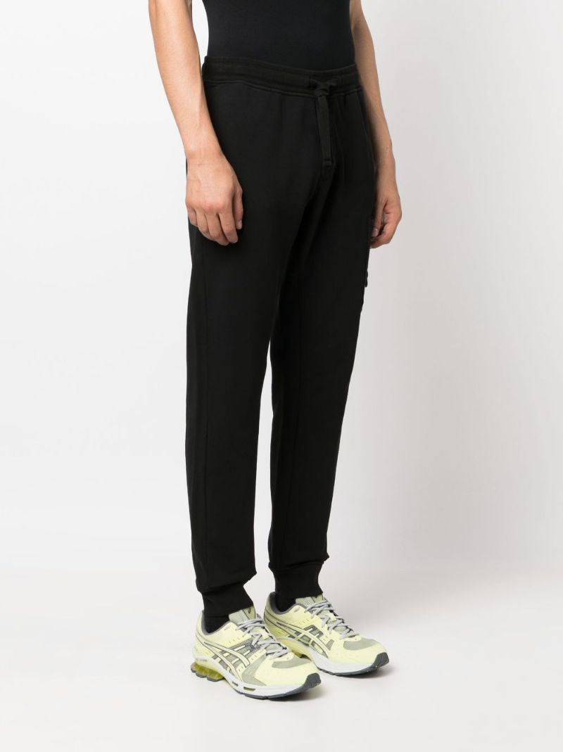 Black Cotton Track Pants