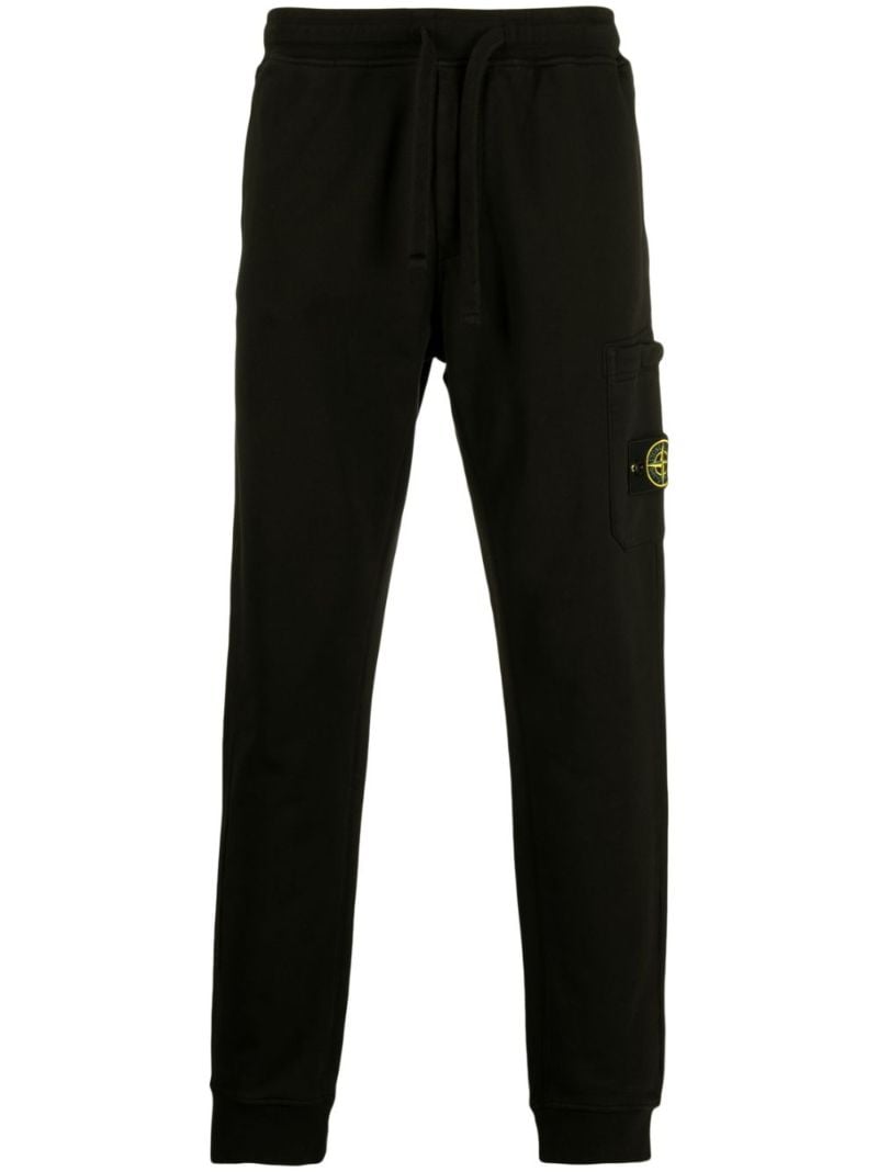 Black Cotton Track Pants