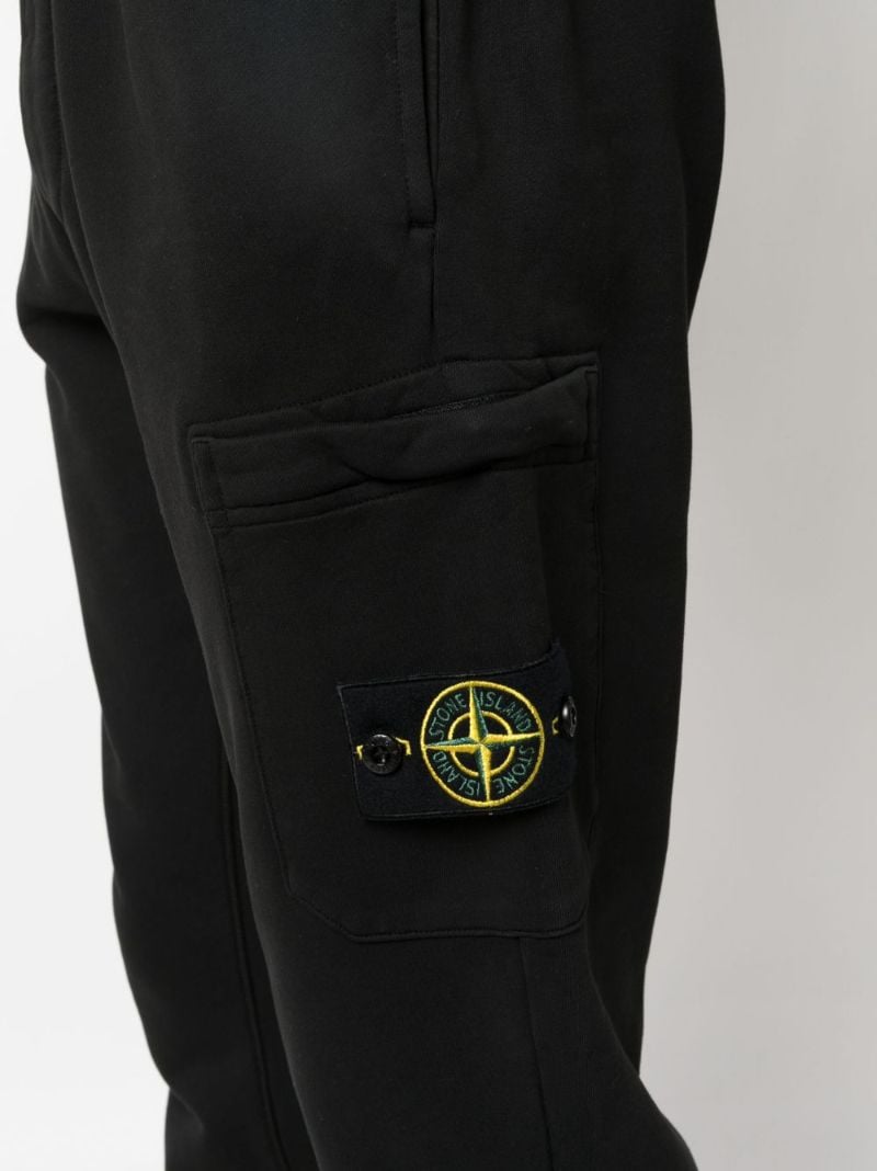 Black Cotton Track Pants