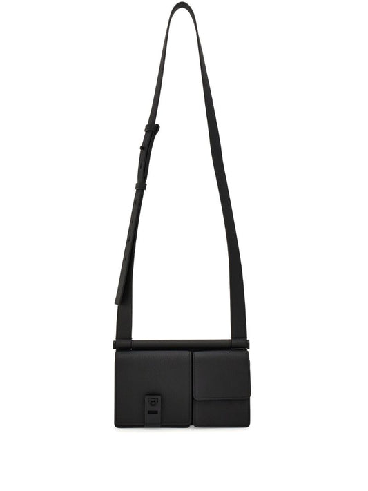 Black Multi-pocket Cross Body Bag