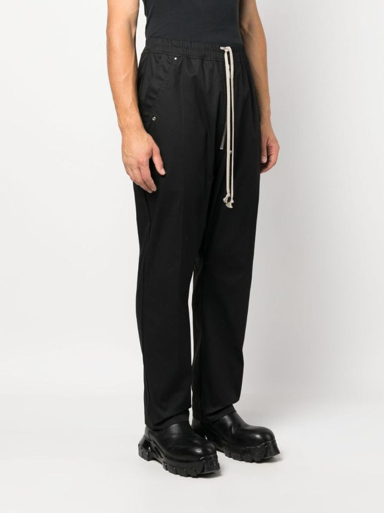 Black Drop Crotch Drawstring Trousers