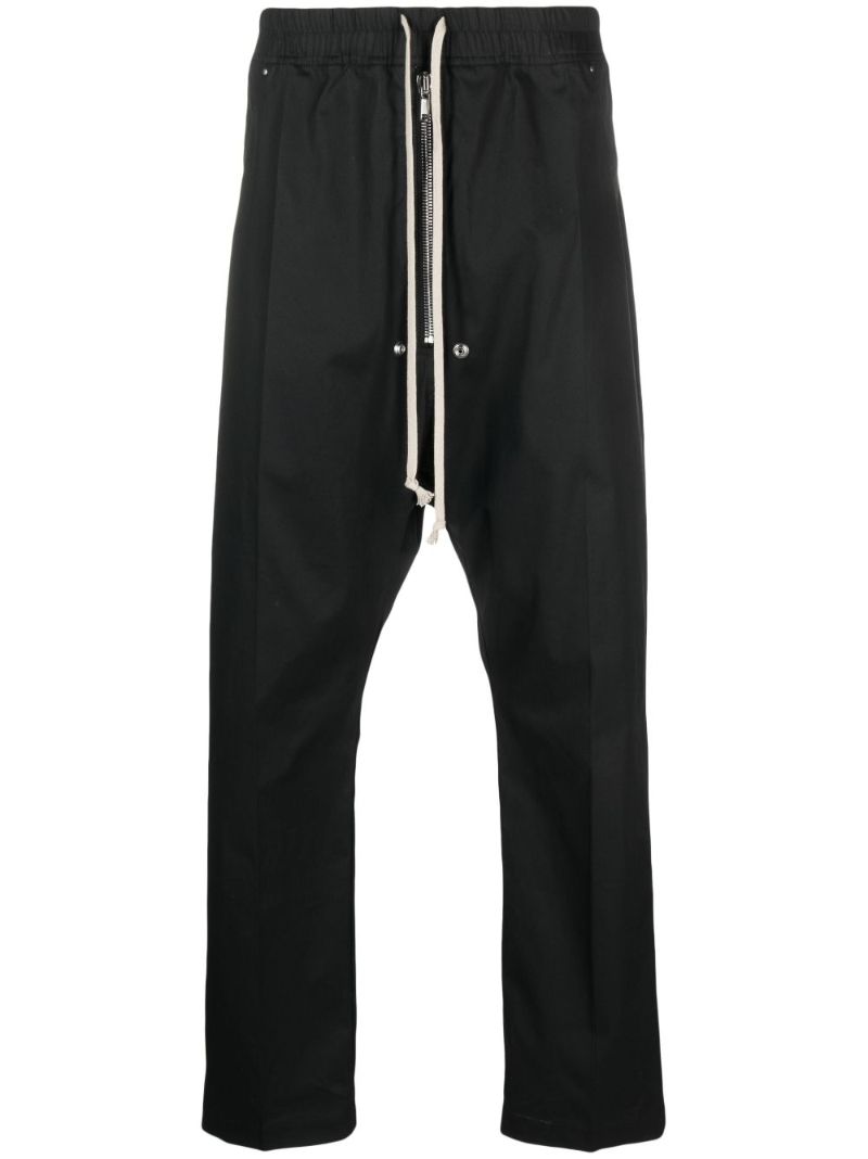 Black Drop Crotch Drawstring Trousers