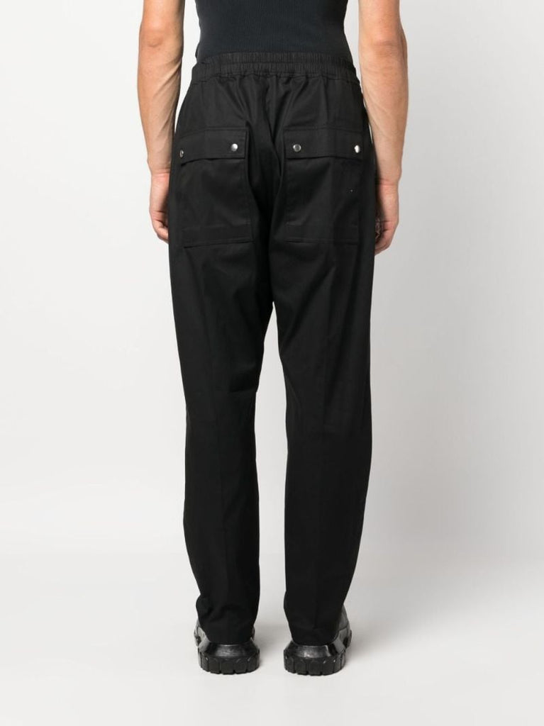 Black Drop Crotch Drawstring Trousers