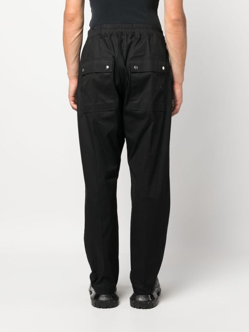 Black Drop Crotch Drawstring Trousers