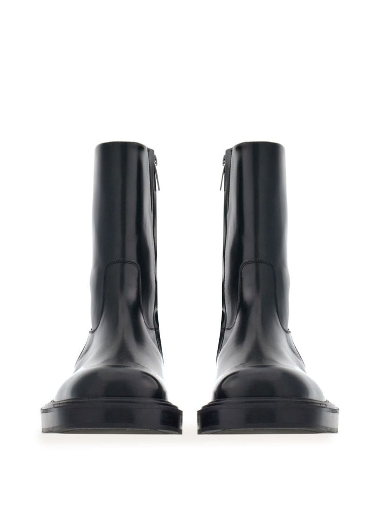 Black Leather Ankle Boots