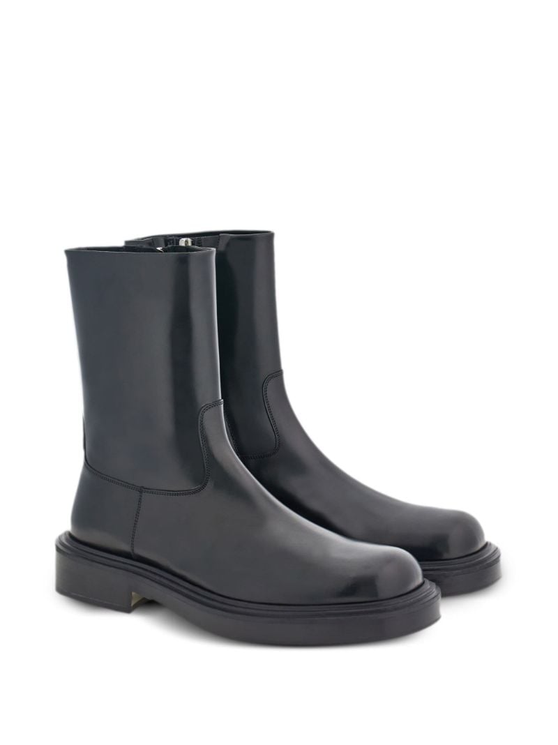 Black Leather Ankle Boots
