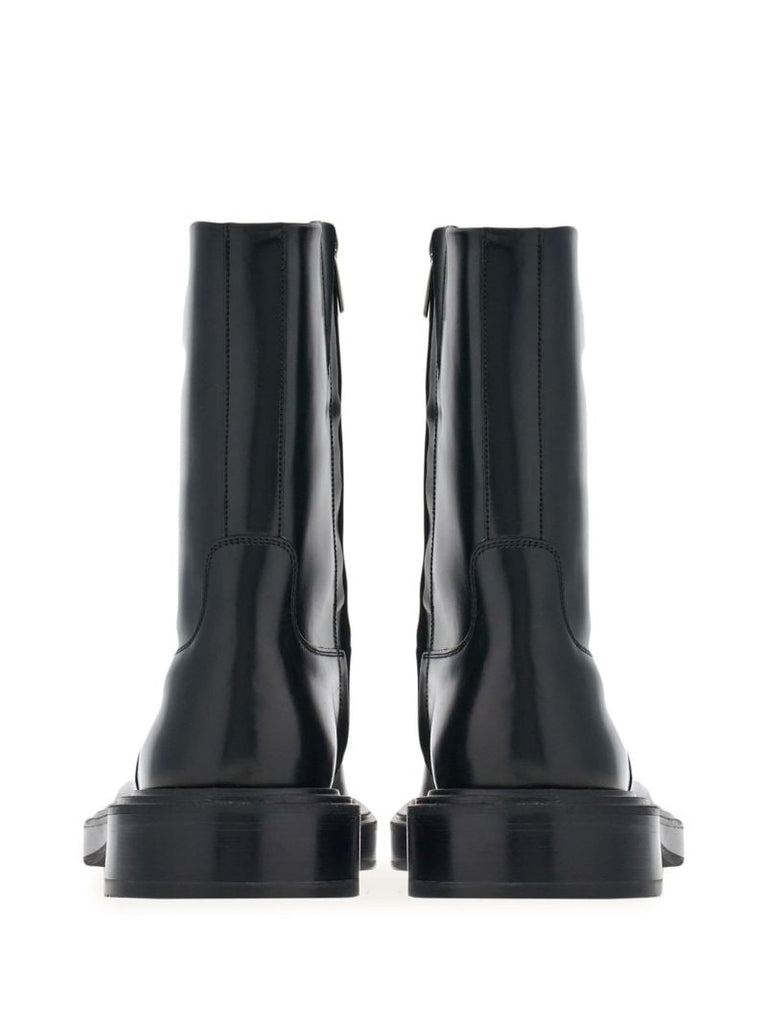 Black Leather Ankle Boots