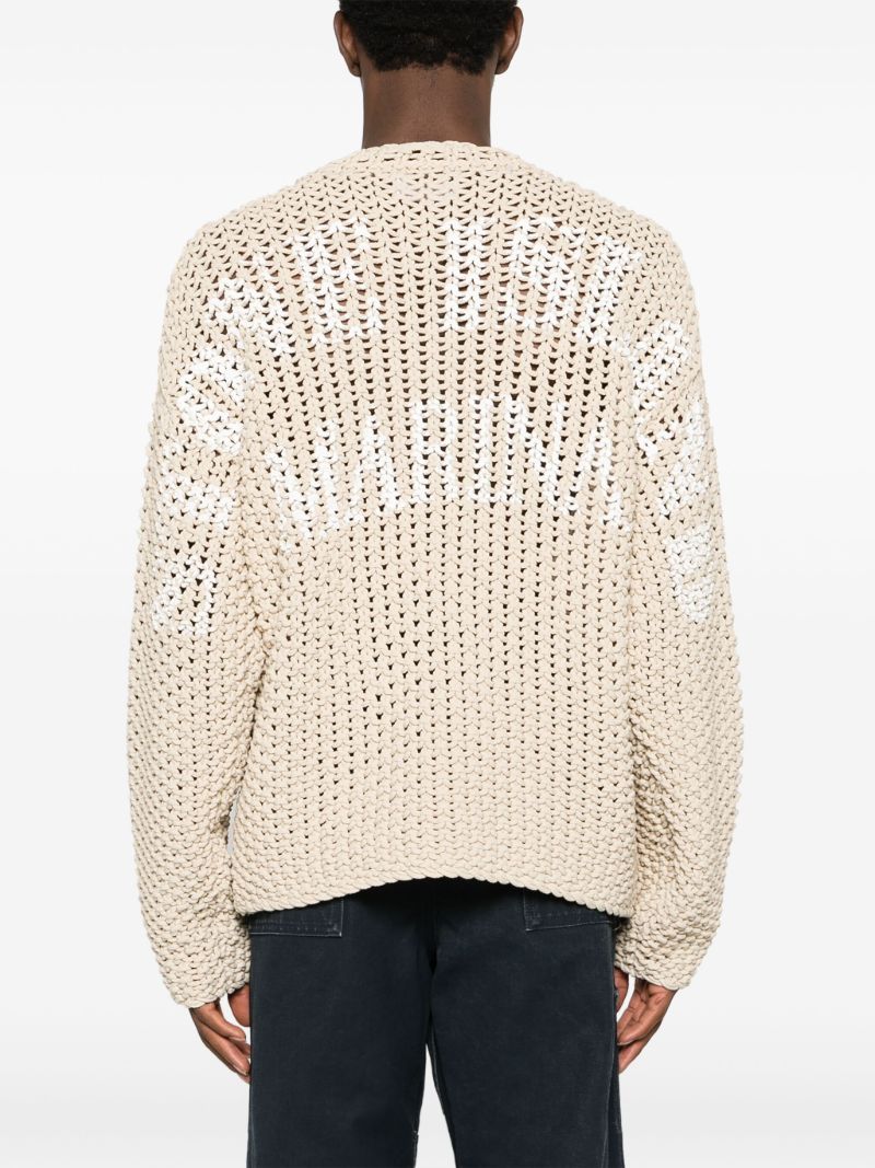 Neutral Marina Open-knit Sweater
