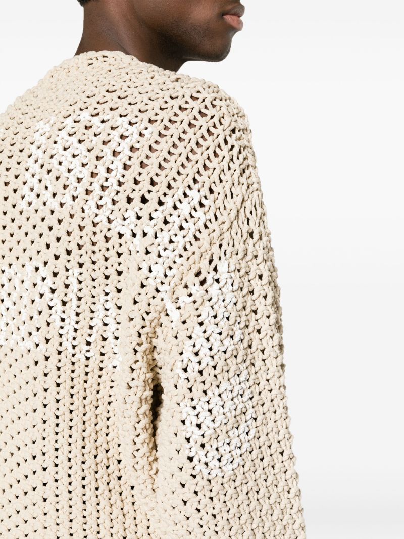 Neutral Marina Open-knit Sweater