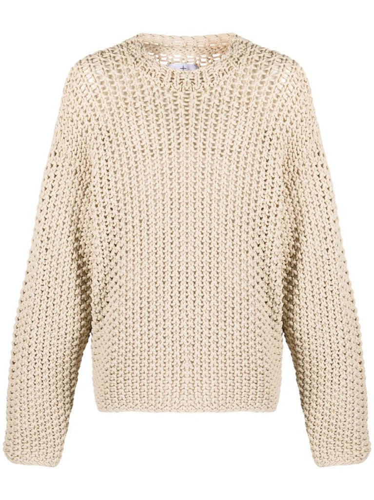 Neutral Marina Open-knit Sweater