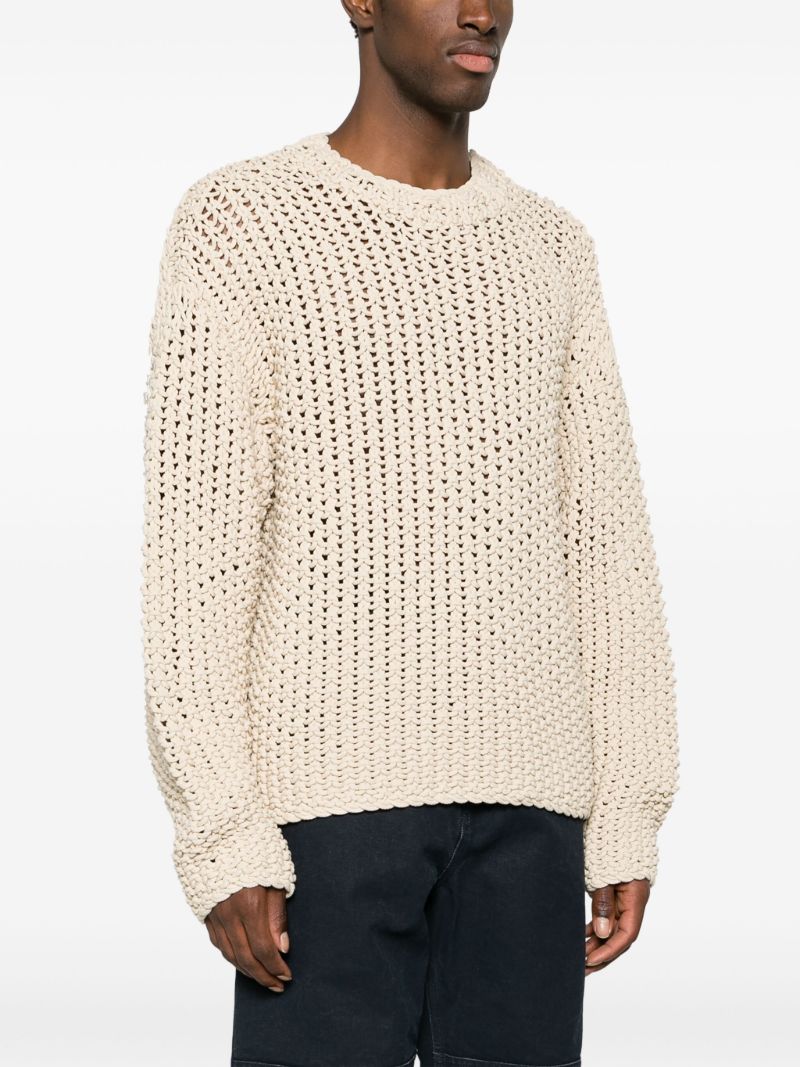 Neutral Marina Open-knit Sweater