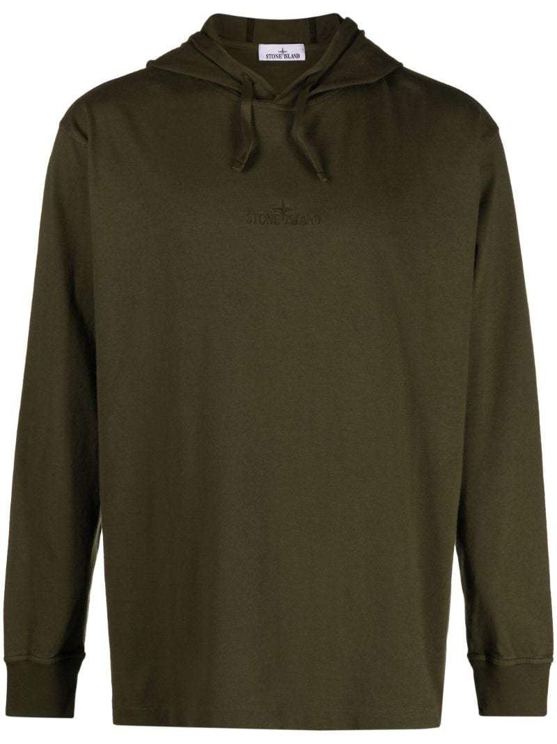 Green Hooded Cotton T-shirt