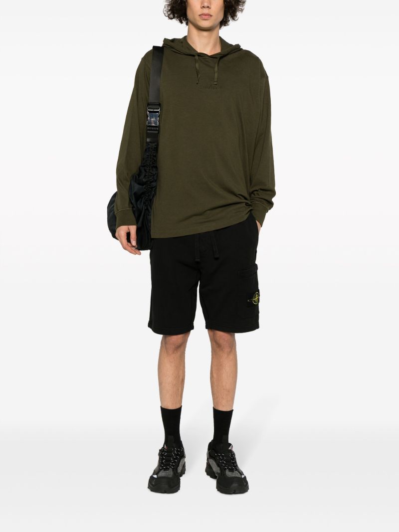 Green Hooded Cotton T-shirt