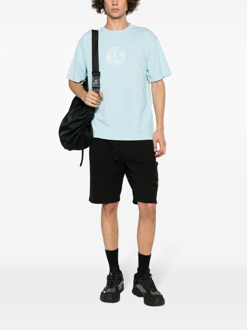 Blue Stamp Three Cotton T-shirt
