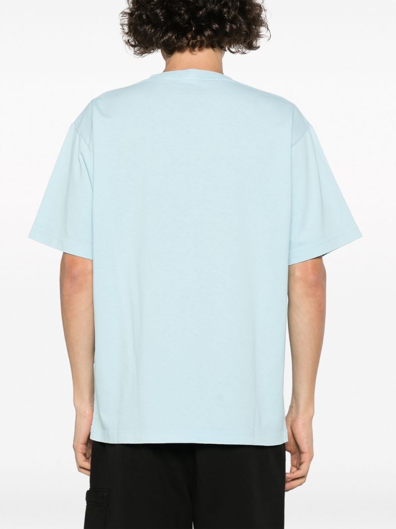 Blue Stamp Three Cotton T-shirt