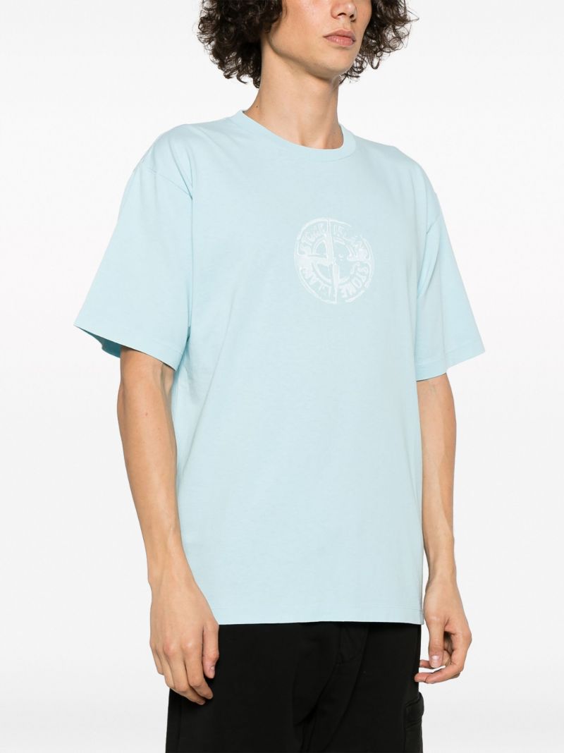 Blue Stamp Three Cotton T-shirt