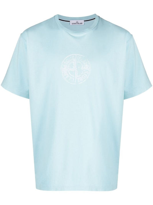 Blue Stamp Three Cotton T-shirt