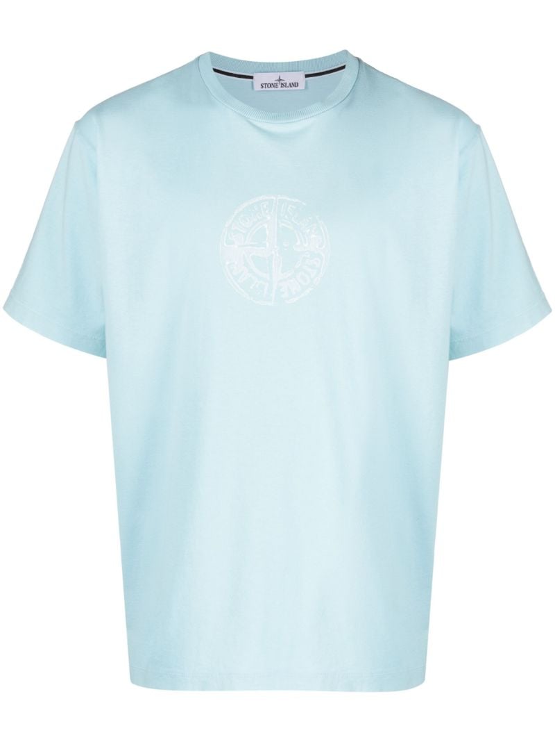 Blue Stamp Three Cotton T-shirt