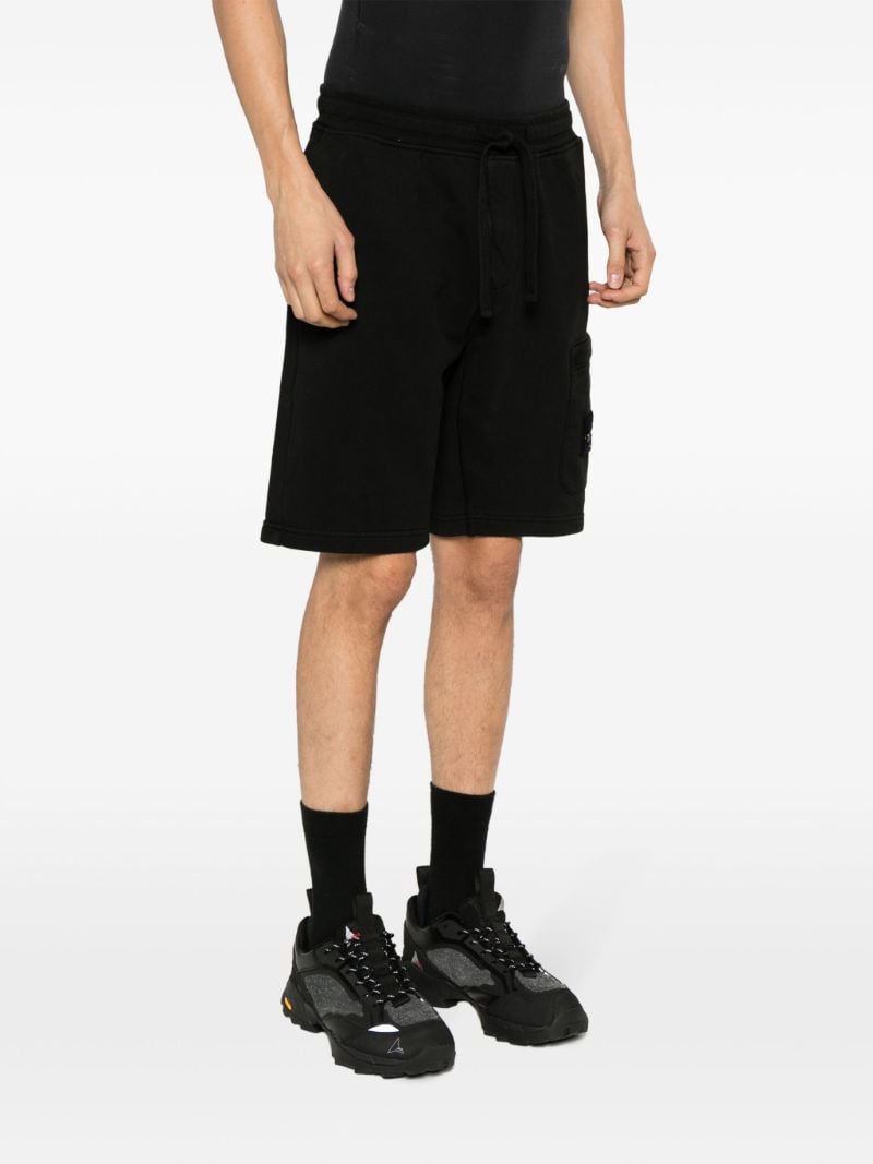 Black Cotton Track Shorts