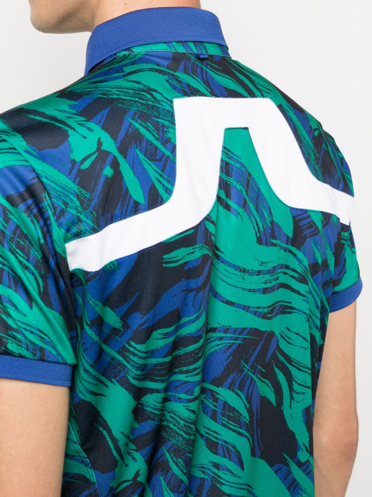 Blue Kv Brushstroke-print Polo Shirt