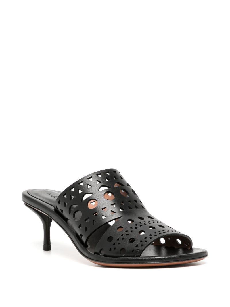 Black Vienne 55 Leather Mules
