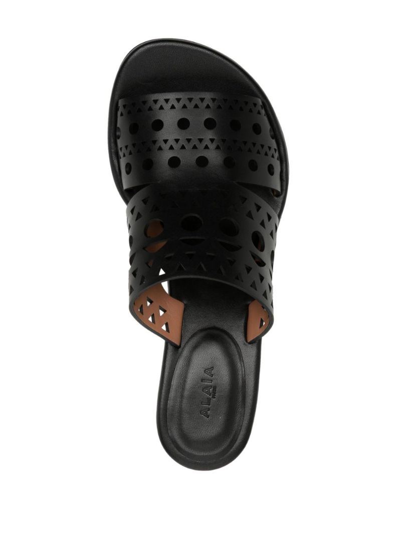 Black Vienne 55 Leather Mules