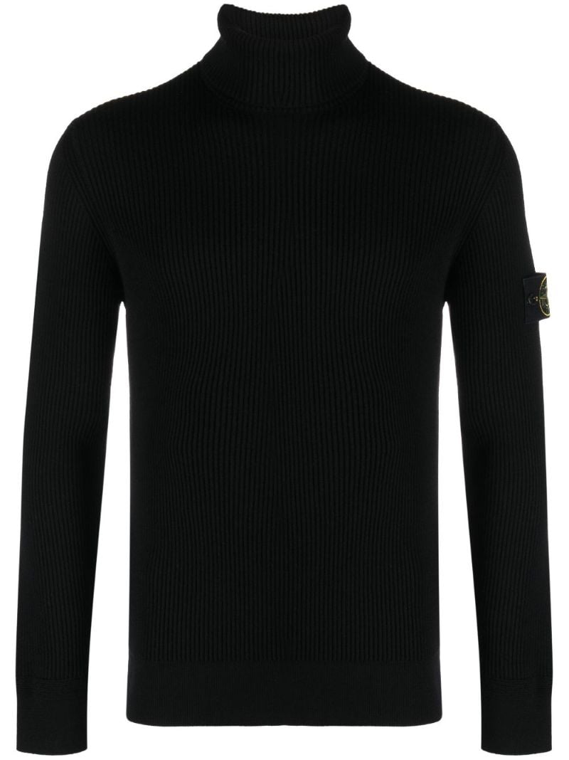 Black Ribbed Virgin-wool Sweater