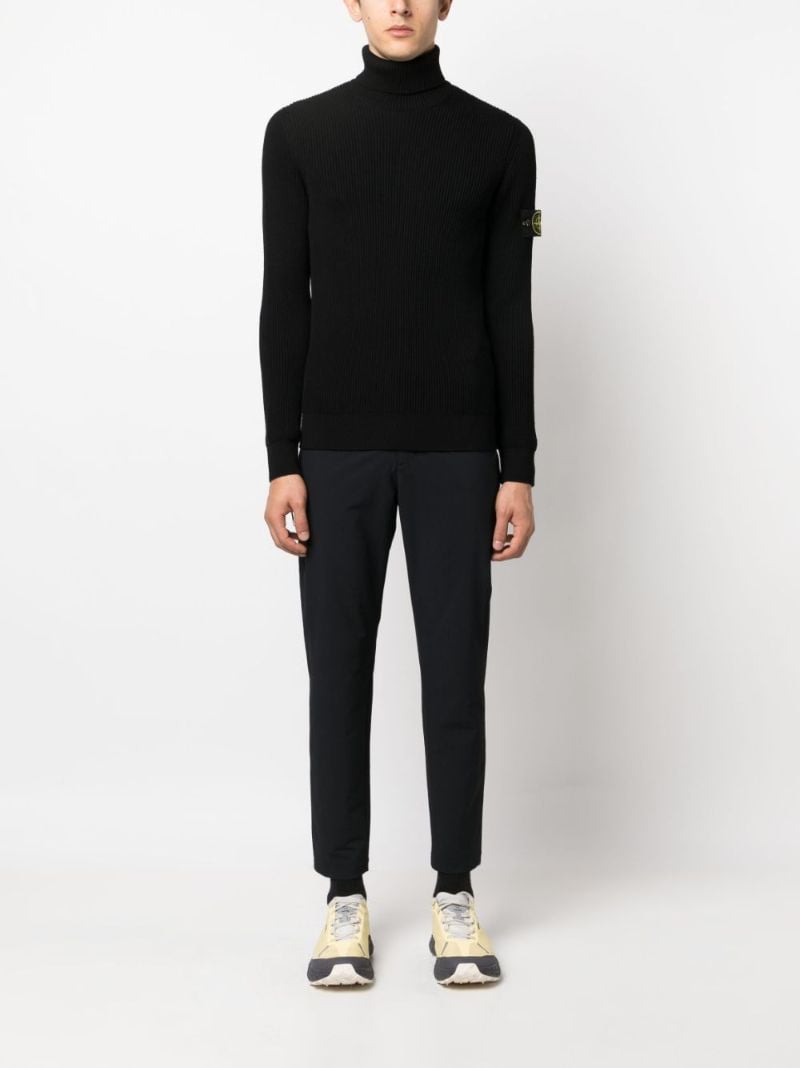 Black Ribbed Virgin-wool Sweater