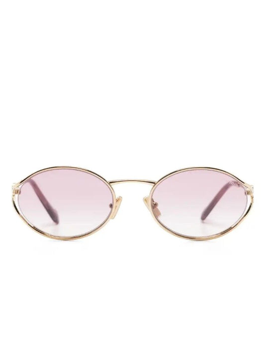 Logo-plaque Oval-frame Sunglasses