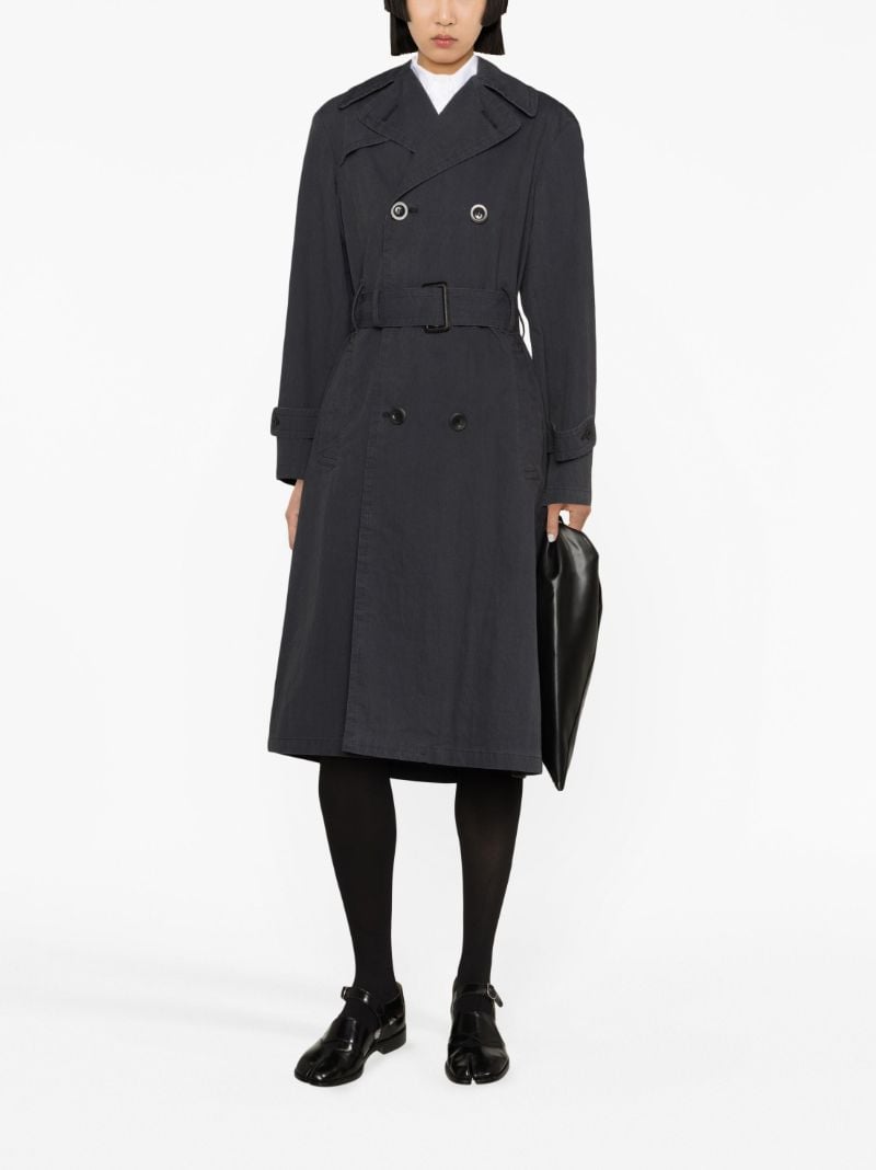 Black Double-breasted Trench Coat